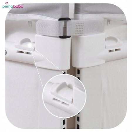 Barre de lit VELVO 200 cm+ avec entrée, sécurité enfant - blanc