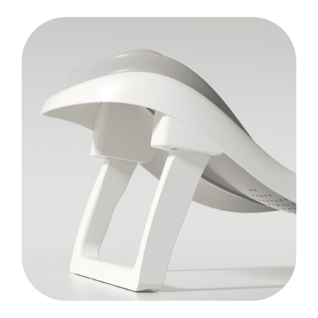 Siège de bain avec thermomètre, inclinable en silicone, pliable, ergonomique - gris