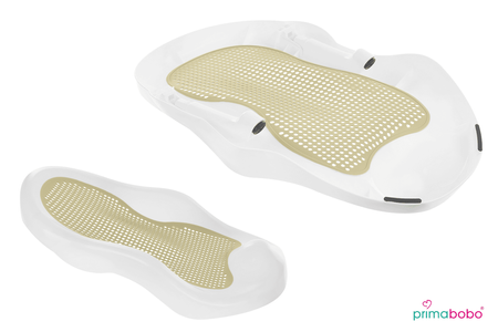 Siège de bain, canapé pliant en silicone, ergonomique - beige