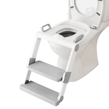 Abattant de WC avec échelle, antidérapant, abattant de WC - gris