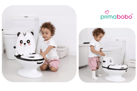 Pot interactif PANDA, pot pour bébé avec réservoir de chasse d'eau