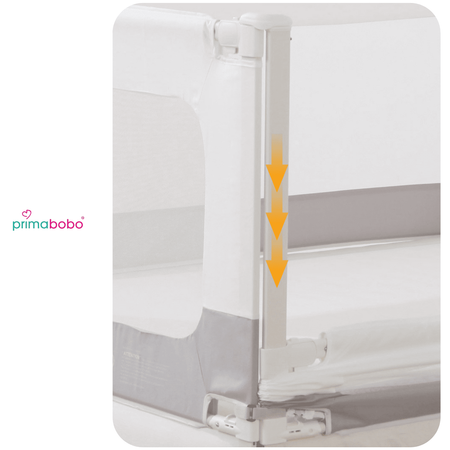 Barrière de lit VELVO 160 cm, sécurité enfant - gris