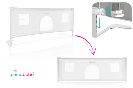 Barre de lit VELVO 200 cm+ avec entrée, sécurité enfant - blanc